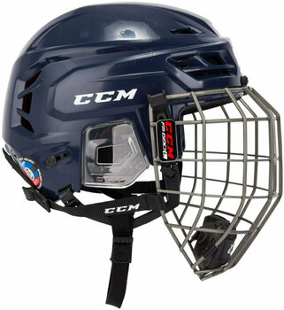 Hockey Helmet CCM Tacks 710 Combo SR Blue L Hockey Helmet - 2