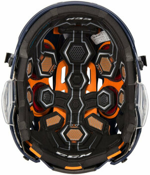 Hockey Helmet CCM Tacks 710 Combo SR Blue L Hockey Helmet - 6