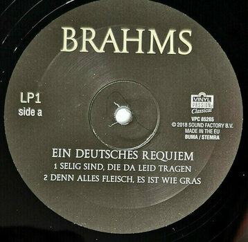 Vinyl Record Johannes Brahms - Brahms Ein Deutsches Requiem / Alto Rhapsody / Tragic Overture (2 LP) - 2