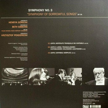 Vinyl Record Beth Gibbons Symphony No. 3 (Symphony Of Sorrowful Songs) Op. 36 (LP) - 2