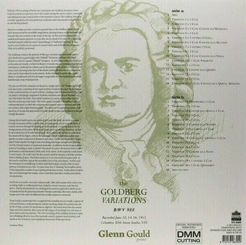 Vinyl Record Glenn Gould The Goldberg Variations 1955 Recording (LP) - 2
