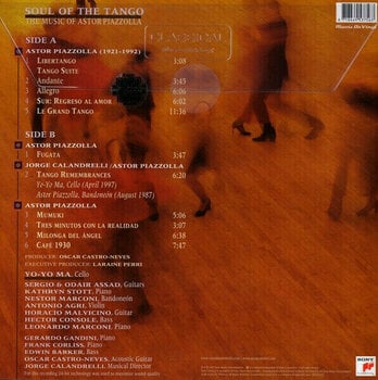 Vinyl Record Yo-Yo Ma Soul Of The Tango (The Music Of Astor Piazzolla) (LP) - 2