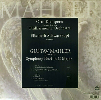 Vinyylilevy Gustav Mahler Symphony No. 4 (LP) - 2