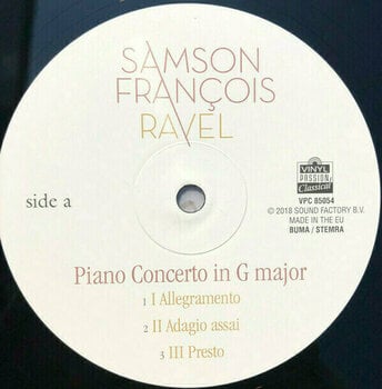 Disque vinyle M. Ravel - Piano Concertos In G And For The Left Hand (LP) - 2