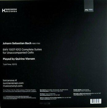 Disque vinyle Quirine Viersen - Complete Suites For Unaccompanied Cello (3 LP) - 2