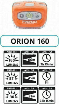 Naglavna svetilka Frendo Orion Oranžna 160 lm Naglavna svetilka Naglavna svetilka - 2