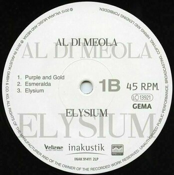 Vinylskiva Al Di Meola - Elysium (2 LP) - 3