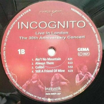 Vinyl Record Incognito - Live In London: 30th Anniversary Concert (2 LP) - 5