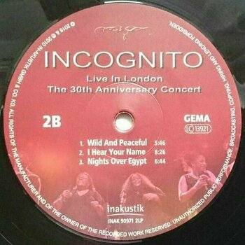 Vinyl Record Incognito - Live In London: 30th Anniversary Concert (2 LP) - 7