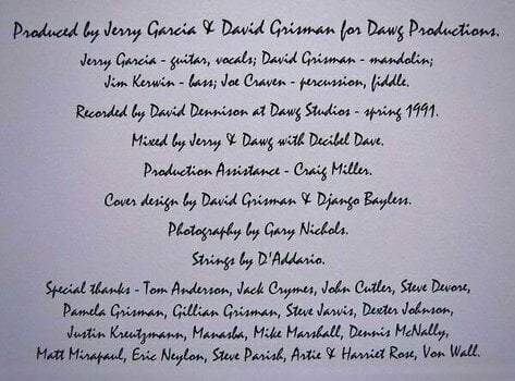 Disco in vinile Jerry Garcia, David Gris - Jerry Garcia and David Grisman (2 LP) - 12