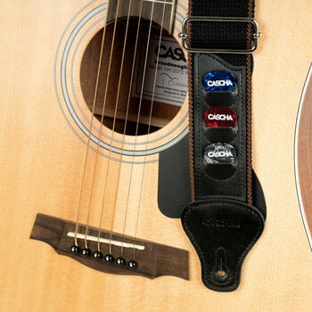 Textile guitar strap Cascha Guitar strap - Black - 5