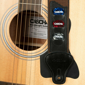 Tekstylne gitarowe pasy Cascha Guitar strap - Brown - 5