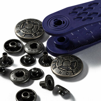 Fermetures à pression PRYM Anorak Fermetures à pression Antique Silver Fusion 20 mm - 3