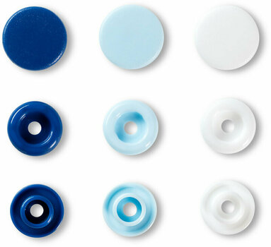 Fermetures à pression PRYM Color Snaps Fermetures à pression Blue/White/Light Blue 12,4 mm - 2