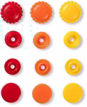 Fermetures à pression PRYM Color Snaps Fermetures à pression Yellow/Red/Orange 13,6 mm - 2