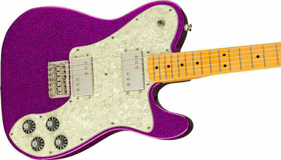Electric guitar Fender Squier FSR Classic Vibe '70s Telecaster Deluxe MN Purple Sparkle with White Pearloid Pickguard - 3