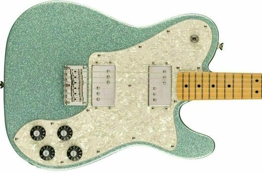 Electric guitar Fender Squier FSR Classic Vibe '70s Telecaster Deluxe MN Sea Foam Sparkle with White Pearloid Pickguard - 2