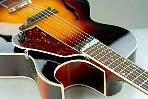 Semi-Acoustic Guitar The Loar LH-350 Vintage Sunburst - 3