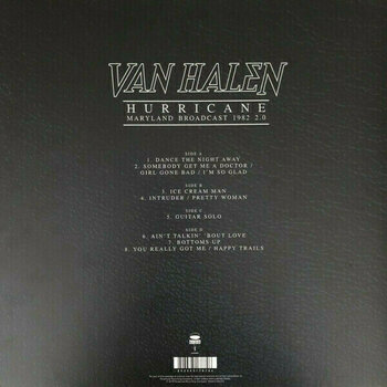 Vinyl Record Van Halen - Hurricane - Maryland Broadcast 1982 2.0 (2 LP) - 2