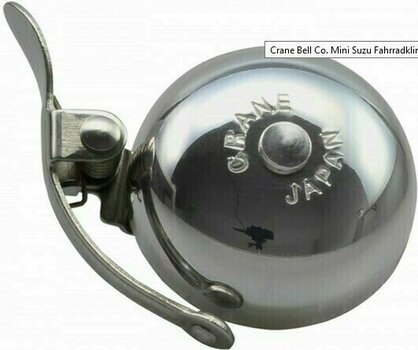 Fietsbel Crane Bell Mini Suzu Bell Polished Silver 45.0 Fietsbel - 2