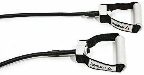 Bandă de rezistență Reebok Adjustable Resistance Tube Ușoară Negru-Alb Bandă de rezistență - 2