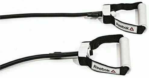 Banda de resistencia Reebok Adjustable Resistance Tube Medium Negro-White Banda de resistencia - 2
