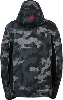 T-shirt/casaco com capuz para esqui Spyder Slalom Black Camo L Hoodie - 2