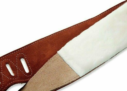 Leather guitar strap Levys Sheepskin Padding MS26SS Leather guitar strap Rust - 3