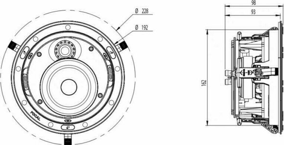 Plafonski zvučnik Focal 300 ICW 4 Plafonski zvučnik - 6