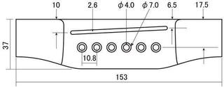 Guitar Bridge Hosco F-2802 Guitar Bridge - 1