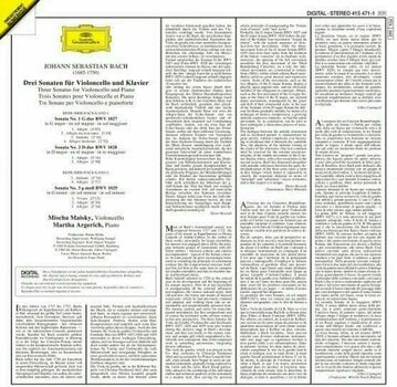 LP platňa J. S. Bach - Cello Sonatas BMV 1027-1029 (LP) - 2