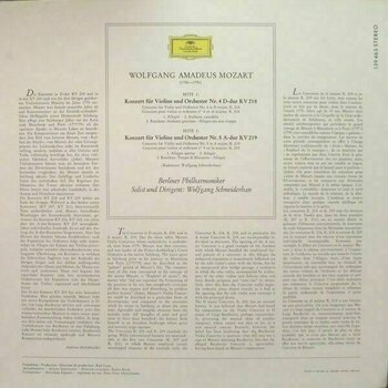 LP plošča W.A. Mozart - Violinkonzerte No 4 & No 5 (LP) - 4
