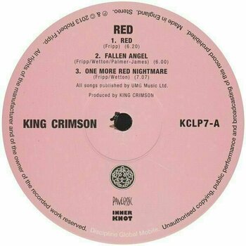 Vinyl Record King Crimson - Red (200g) (LP) - 3