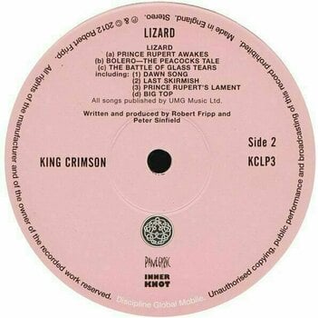 Disco de vinil King Crimson - Lizard (200g) (LP) - 5