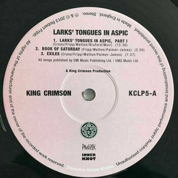 Vinyl Record King Crimson - Larks' Tongues In Aspic (200g) (LP) - 3