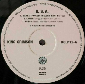 Disc de vinil King Crimson - USA (200g) (LP) - 2
