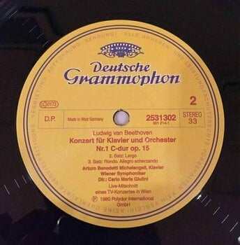 Disque vinyle Beethoven - Concerto For Piano & Orchestra No 1 (LP) - 4