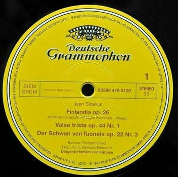 Vinyl Record Herbert von Karajan - Sibelius Finlandia Valse Triste Th (LP) - 3