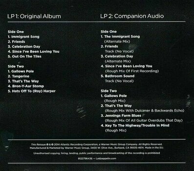 Disco de vinil Led Zeppelin - Led Zeppelin III (Deluxe Edition) (2 LP) - 12