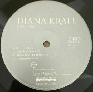 Vinylskiva Diana Krall - Live In Paris (180g) (2 LP) - 7