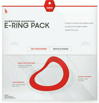 Acessório de amortecimento Evans ER-ROCK E-Ring Pack Rock - 3