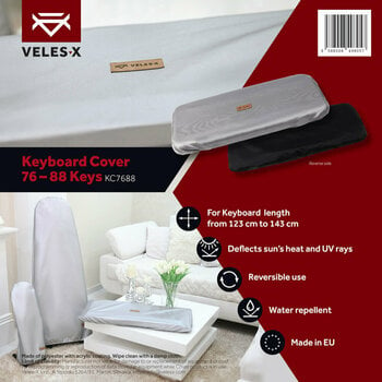 Protection pour clavier en tissu
 Veles-X Keyboard Cover 76-88 Keys 123 - 143cm - 14
