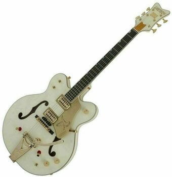 Semi-akoestische gitaar Gretsch G6136T 62 White Falcon Vintage White - 4