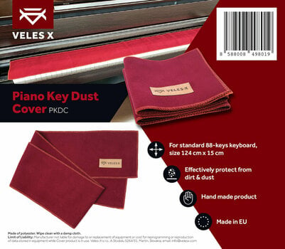 Fabric keyboard cover
 Veles-X Piano Key Dust Cover 124 x 15cm - 4