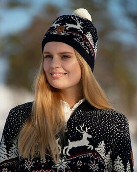 T-shirt de ski / Capuche Dale of Norway Dale Christmas Womens Navy/Off White/Redrose S Pull-over - 2