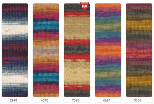 Fios para tricotar Alize Burcum Batik 3379 - 4