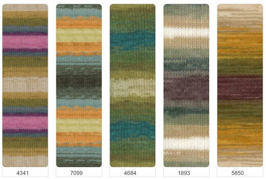 Fios para tricotar Alize Burcum Batik 4428 - 5