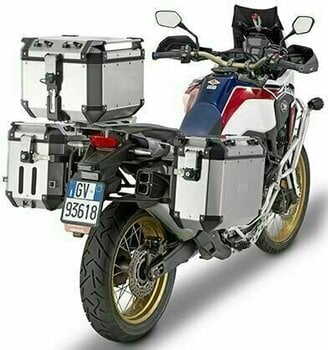 Motorrad Hintere Koffer / Hintere Tasche Givi Trekker Outback 42 Silver Monokey - 7
