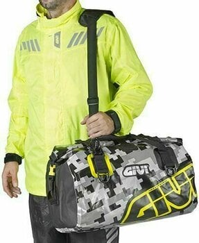 Motorcycle Top Case / Bag Givi EA115CM Waterproof Cylinder Seat Bag 40L Camo/Grey/Yellow (B-Stock) #952053 (Pre-owned) - 9