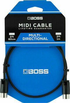 Cabo MIDI Boss BMIDI-PB1 Preto 30 cm - 2